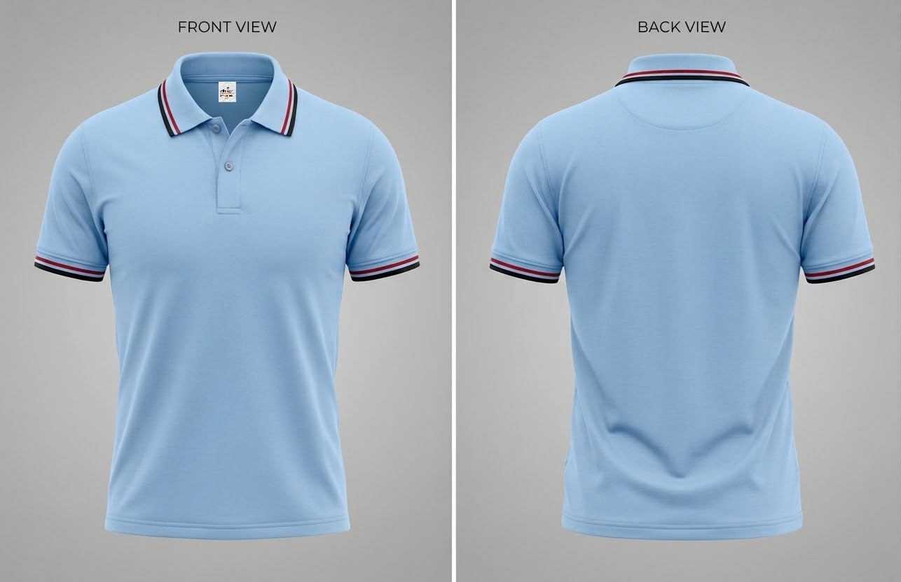 Premium Lacoste - 180 GSM (Body Sky, Coller Full Sky with)