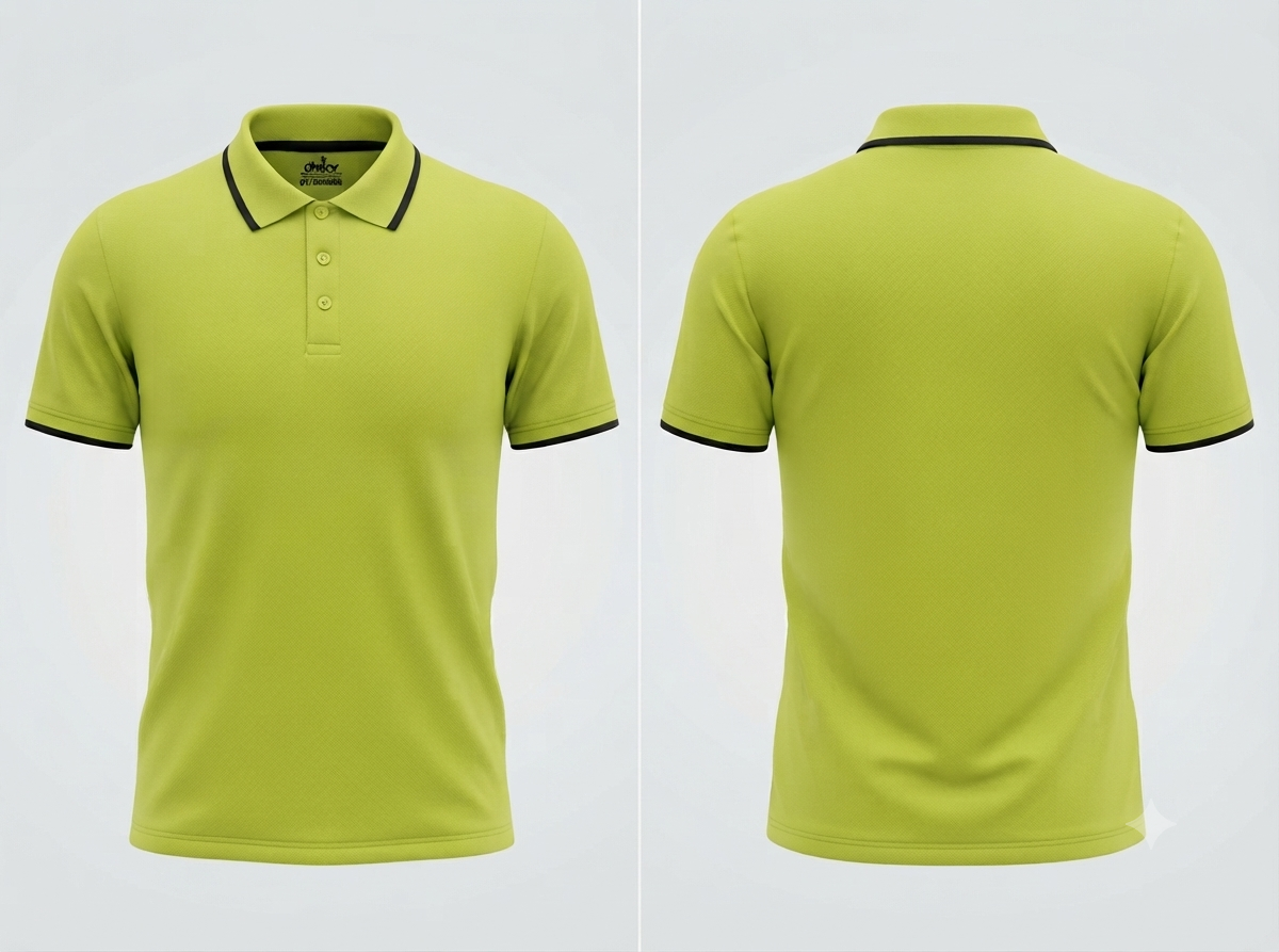 Premium Lacoste - 180 GSM (Body Olive, Collar full Olive )